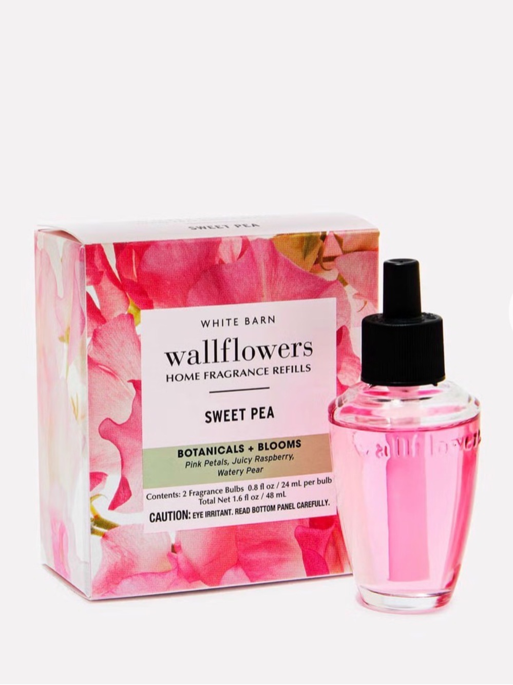 Bath & Body Works 2 Pack Wallflowers Sweet Pea Home Fragrance Refill - Pink